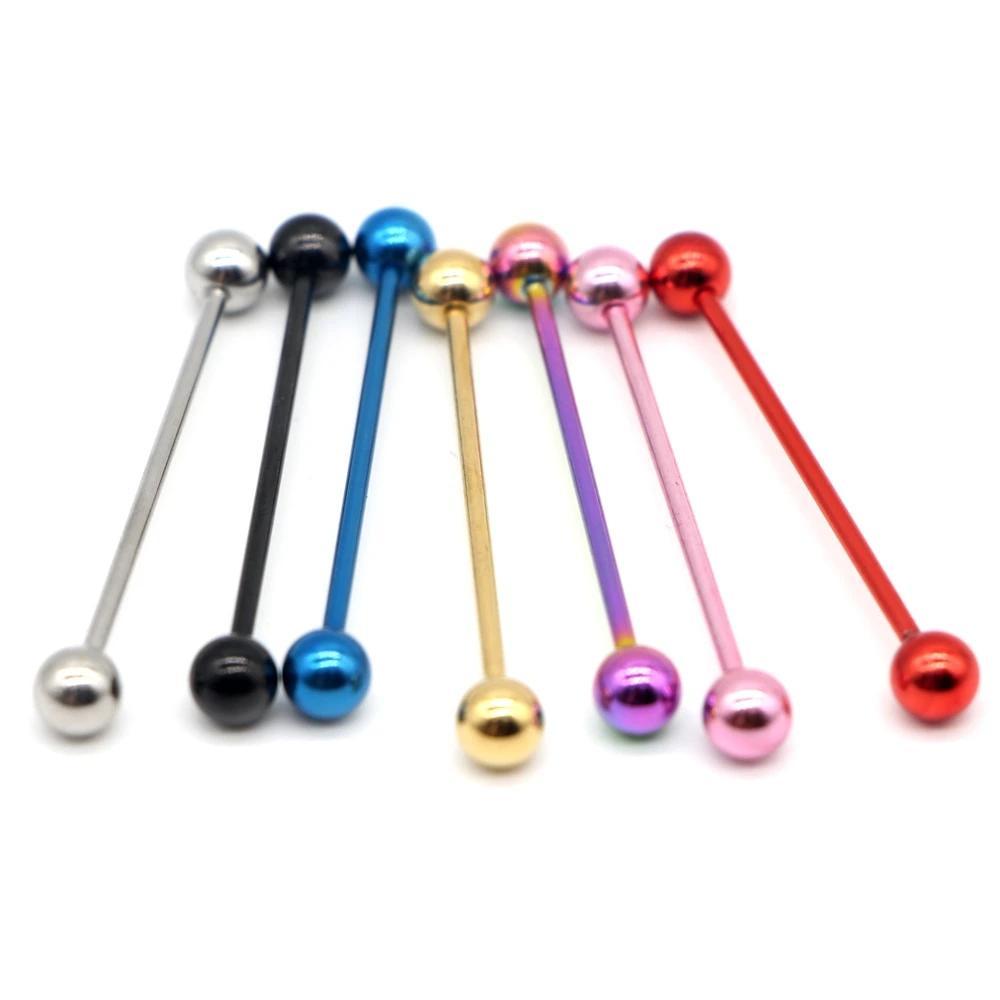 1PC Long Stainless Steel Industrial Piercing / Ear Cartilage Jewelry / Earring Straight Barbell
