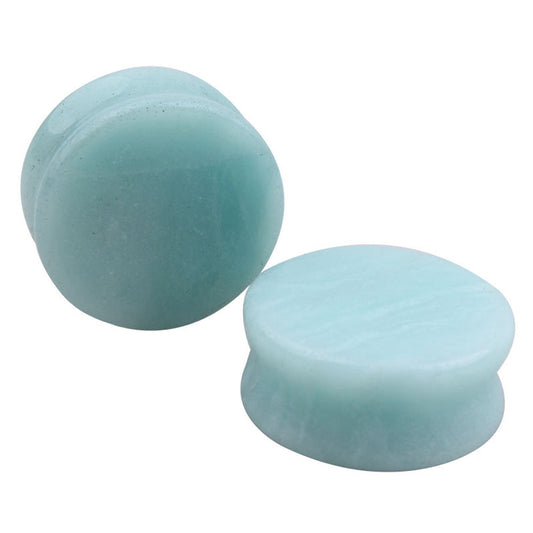 1PC Stone Ear Plugs / Gauges Earrings Flesh Tunnel Piercing / Amazonite Expander Body Jewelry