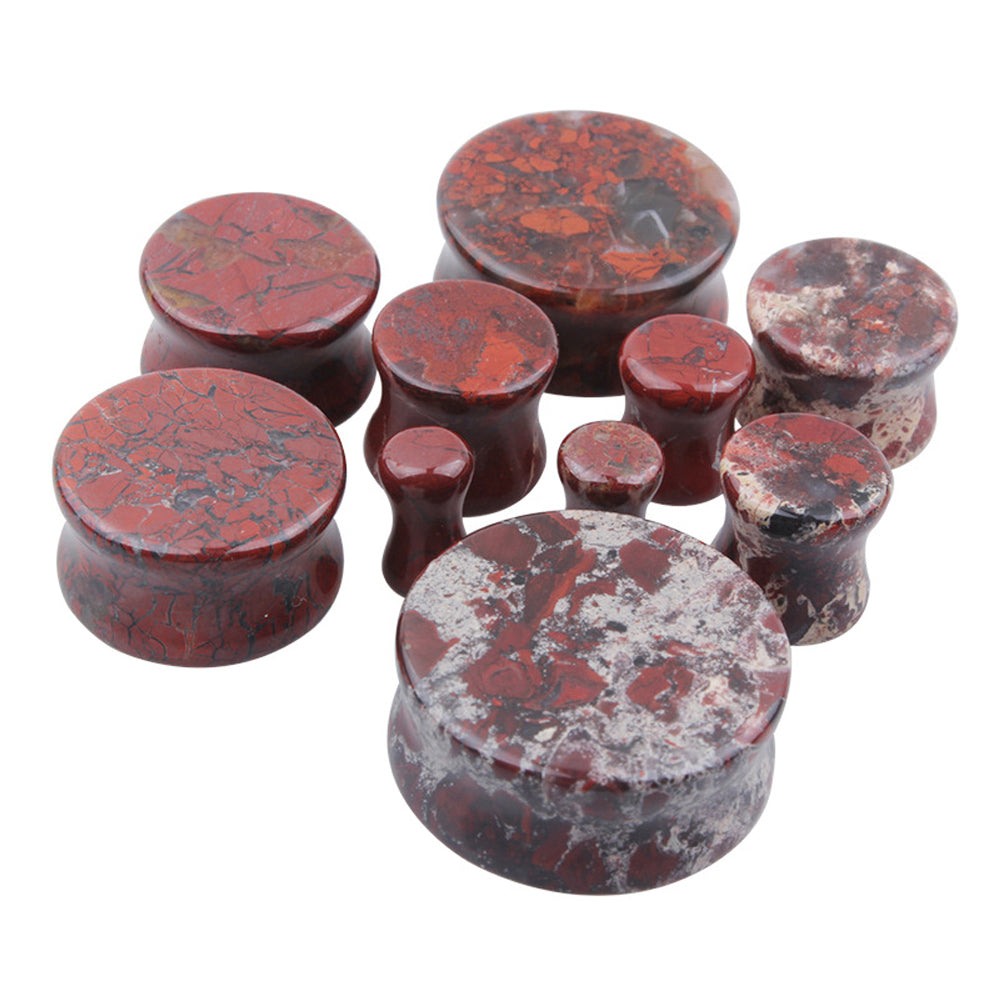 1PC Stone Ear Plugs / Gauges Earrings Flesh Tunnel Piercing / Bloodstone Expander Body Jewelry