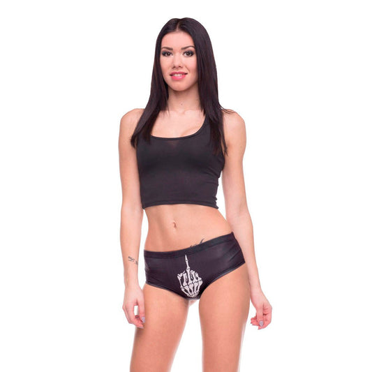3D Black Skull Print Women's Underwear in Rock Style / Rocker Chic Clothing