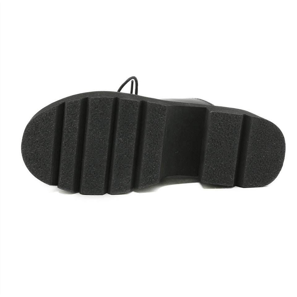 Open Toe Mules Sandals for Women / Leather Platform Black Shoes / Female Lace Up Shoes