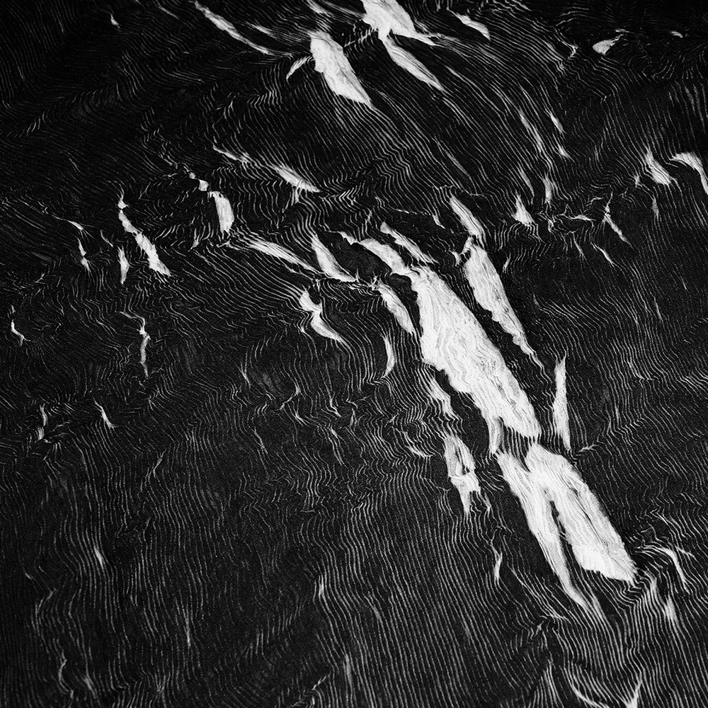 Abstract Marble Gothic Fitted Top with Long Sleeves