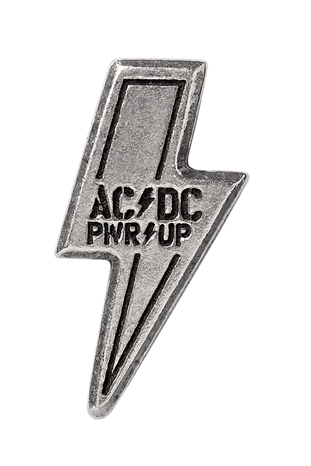 AC/DC PWR/UP Lightning Bolt Rock Metal Pin Badge