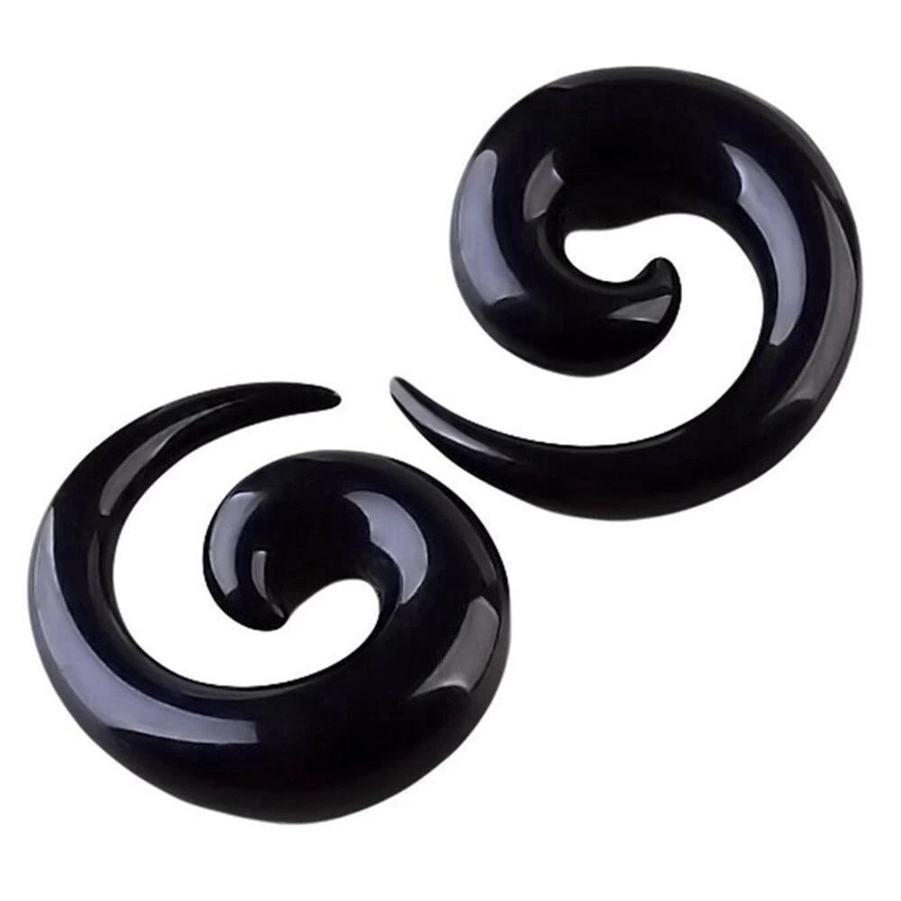 Acrylic Spiral Taper Flesh Tunnel Ear Stretcher / Expander Stretching Plug Snail
