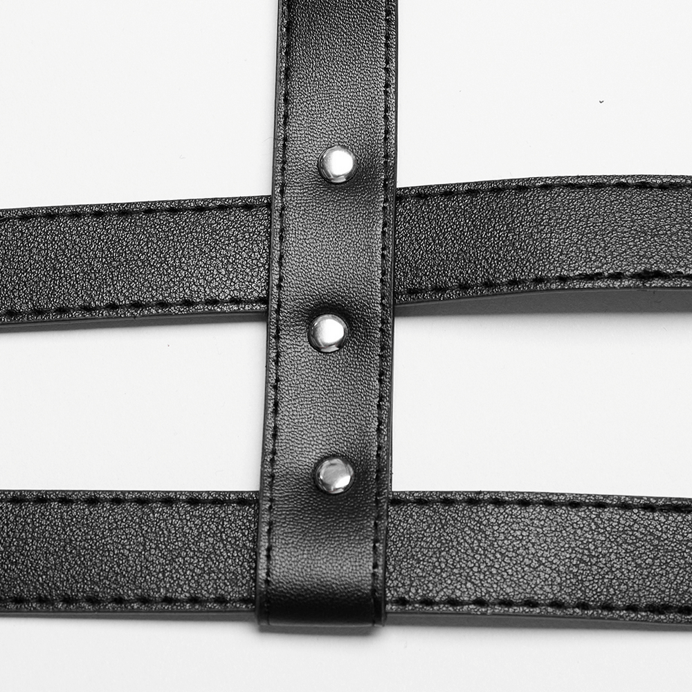 Adjustable Punk Y-Shape PU Leather Shoulder Harness