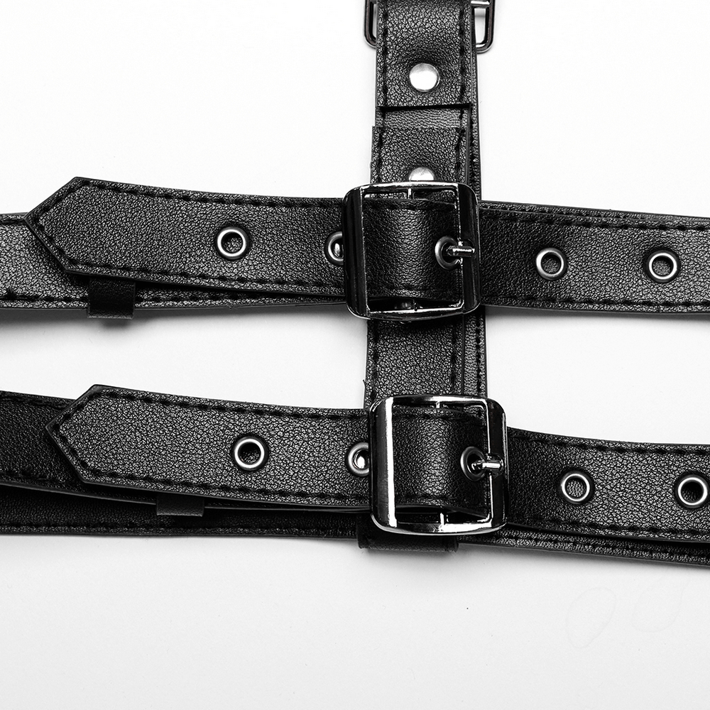 Adjustable Punk Y-Shape PU Leather Shoulder Harness