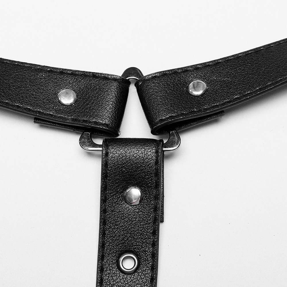 Adjustable Punk Y-Shape PU Leather Shoulder Harness
