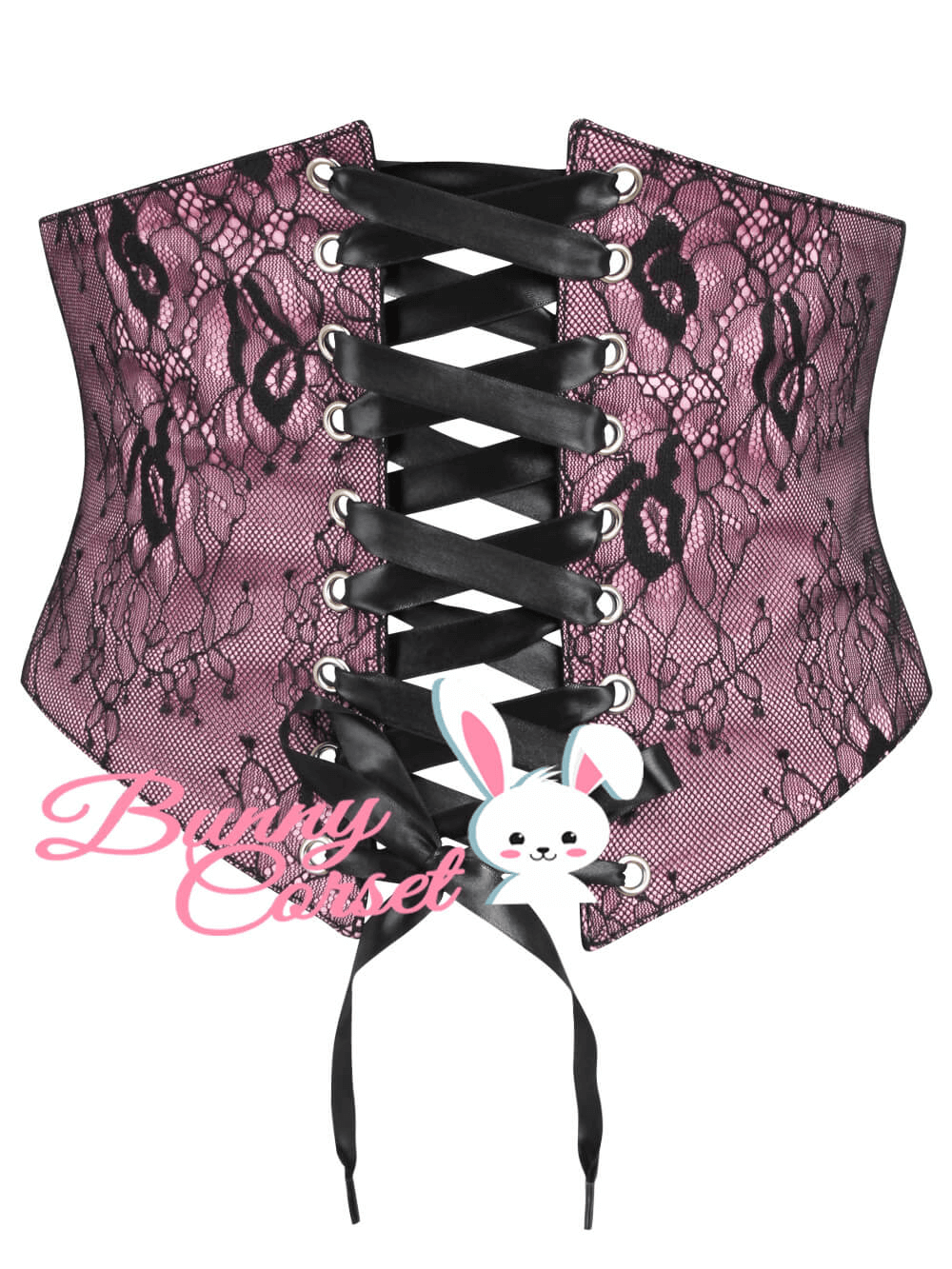 Adjustable Satin and Lace Corset Belt for Elegant Style