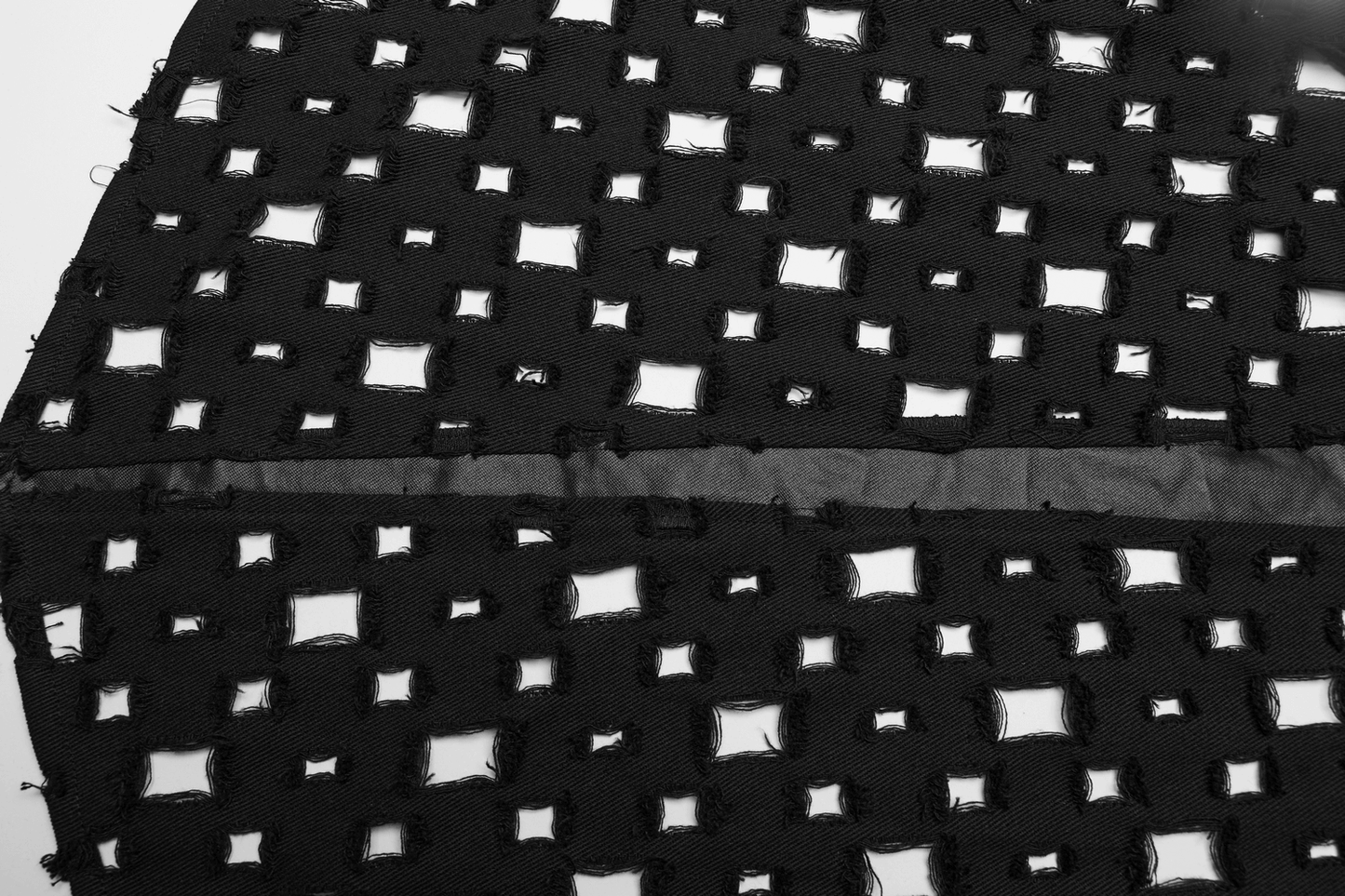 Adjustable Side Drawstring Black Punk Long Skirt