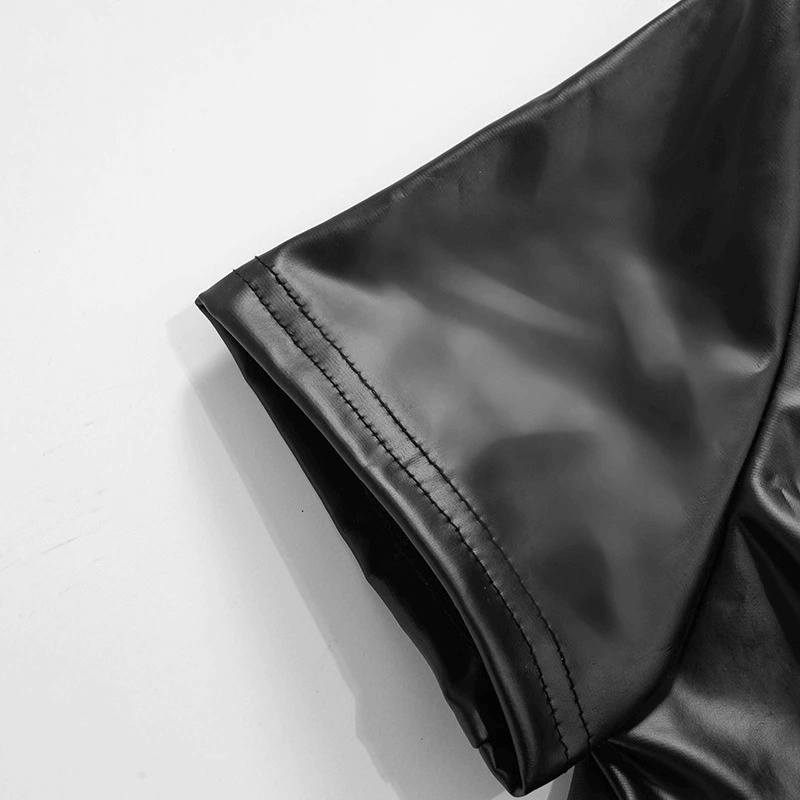 Aesthetic Skinny Crop Top For Women / O-neck Crossover Wraps Chest T-Shirt