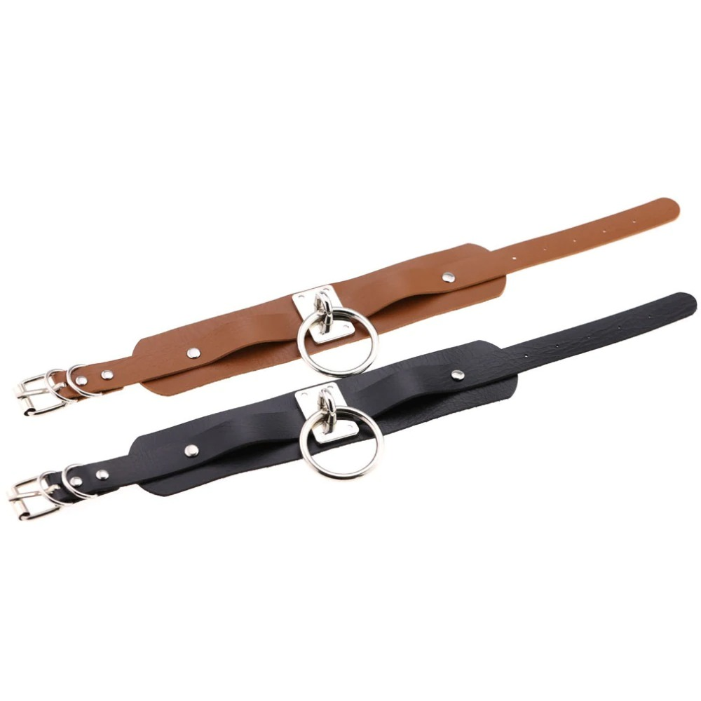 Aesthetic Vegan Leather Choker Collar for Women / Fashion Necklace in Punk style