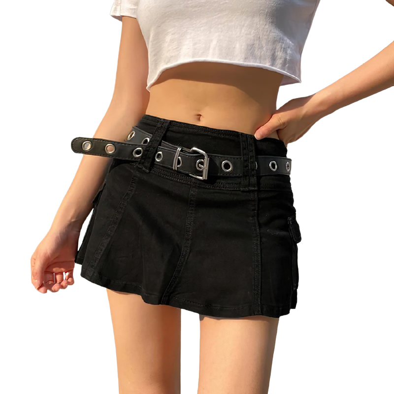 Aesthetic Women's High Waist Mini Skirt / Gothic Summer Casual Skirts