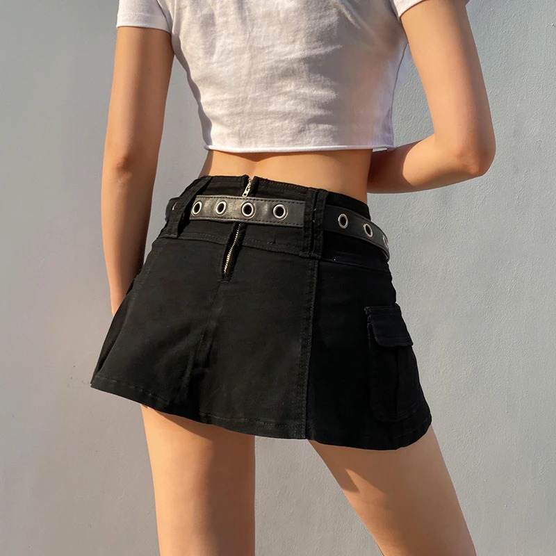 Aesthetic Women's High Waist Mini Skirt / Gothic Summer Casual Skirts