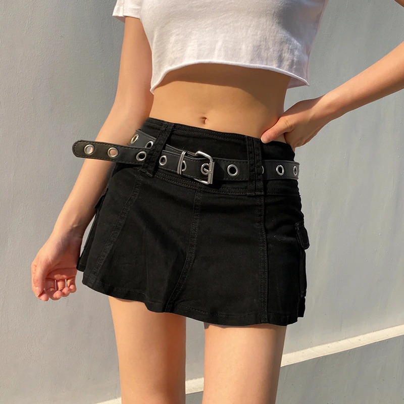 Aesthetic Women's High Waist Mini Skirt / Gothic Summer Casual Skirts