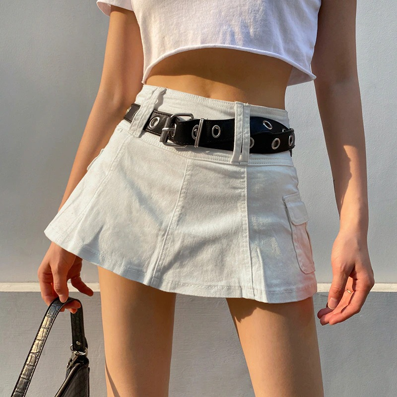 Aesthetic Women's High Waist Mini Skirt / Gothic Summer Casual Skirts