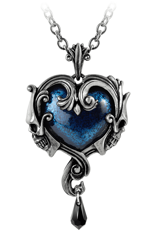 Affaire Du Coeur Pendant with Midnight Blue Enamel