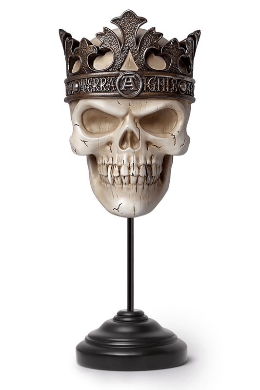 Alchemist Rex Skull Masque with Regal Crown Ornament