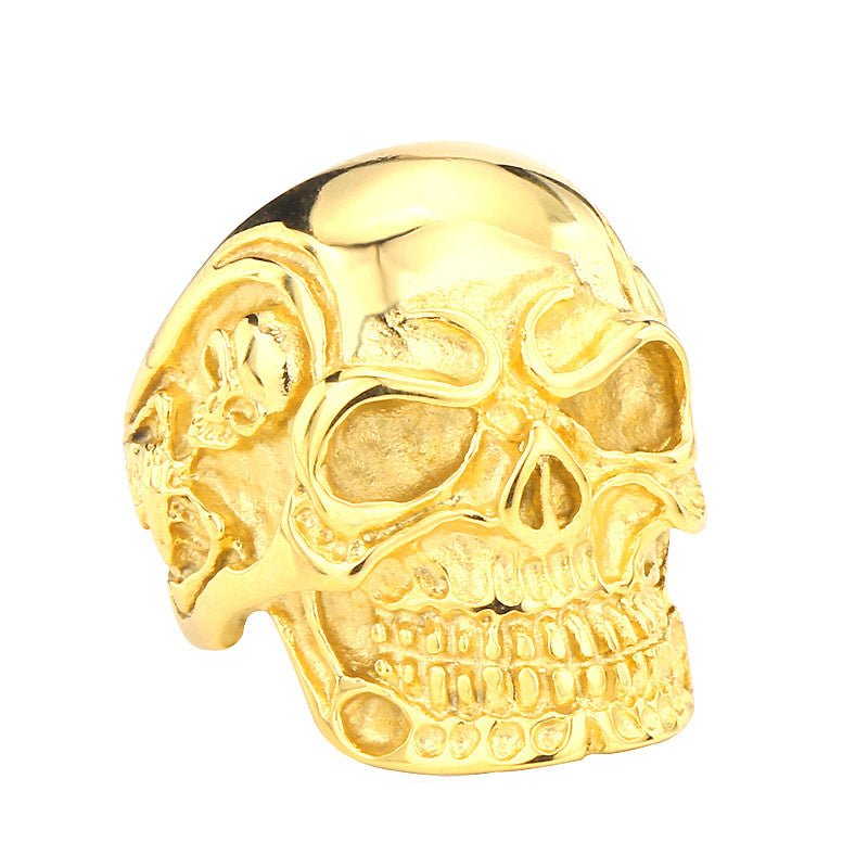 Alternative Fashion Big Tripple Skull Ring / Rock Style Stainless Steel Biker Jewelry