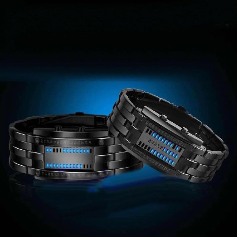 Alternative Fashion Creative Sport's Watch Stainless Steel Strap LED Display Waterproof