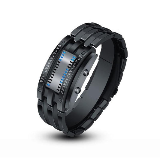 Alternative Fashion Creative Sport's Watch Stainless Steel Strap LED Display Waterproof