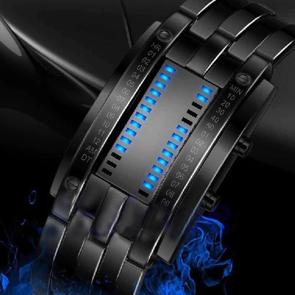 Alternative Fashion Creative Sport's Watch Stainless Steel Strap LED Display Waterproof