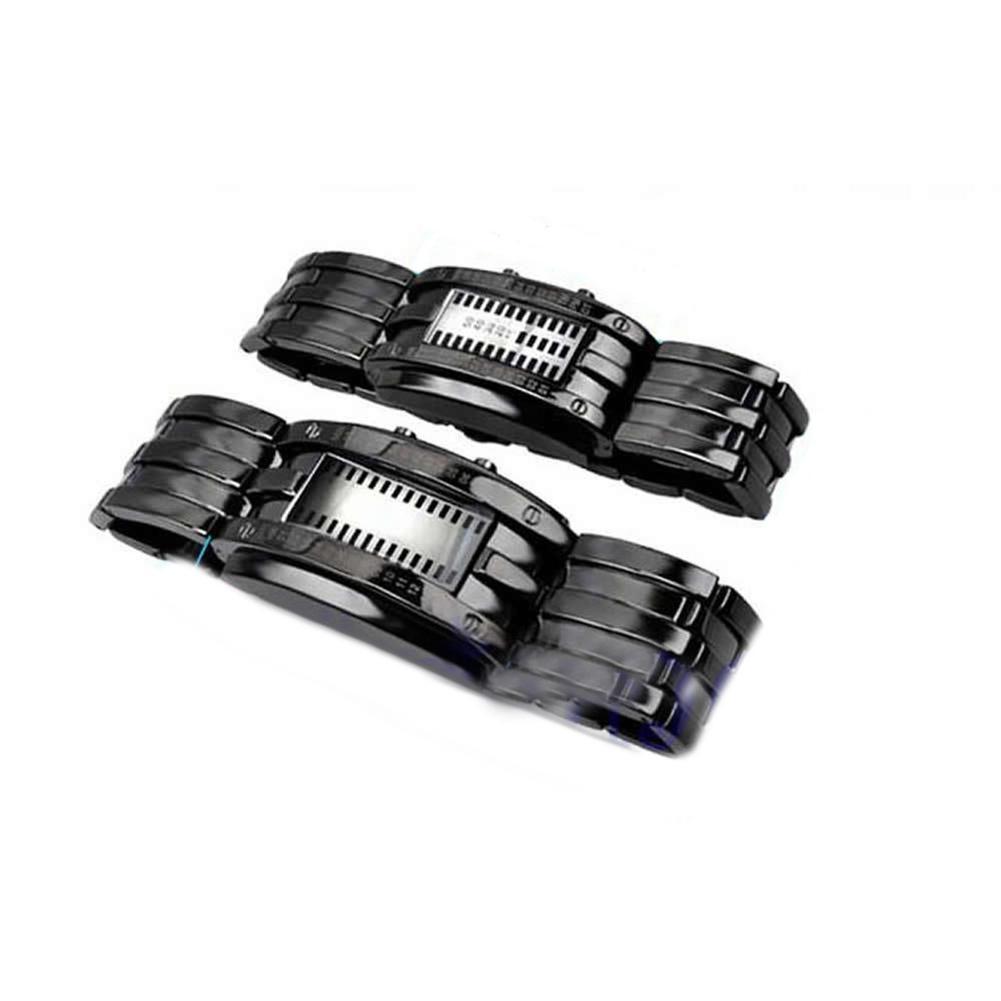 Alternative Fashion Creative Sport's Watch Stainless Steel Strap LED Display Waterproof