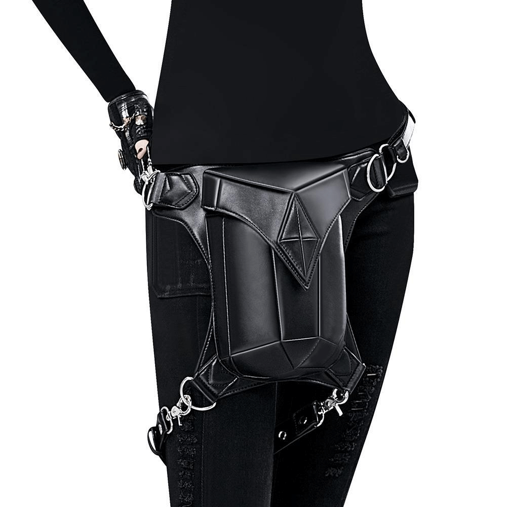 Alternative Fashion Gothic Steampunk Shoulder Bag / Vintage Leather Retro Rock Bag