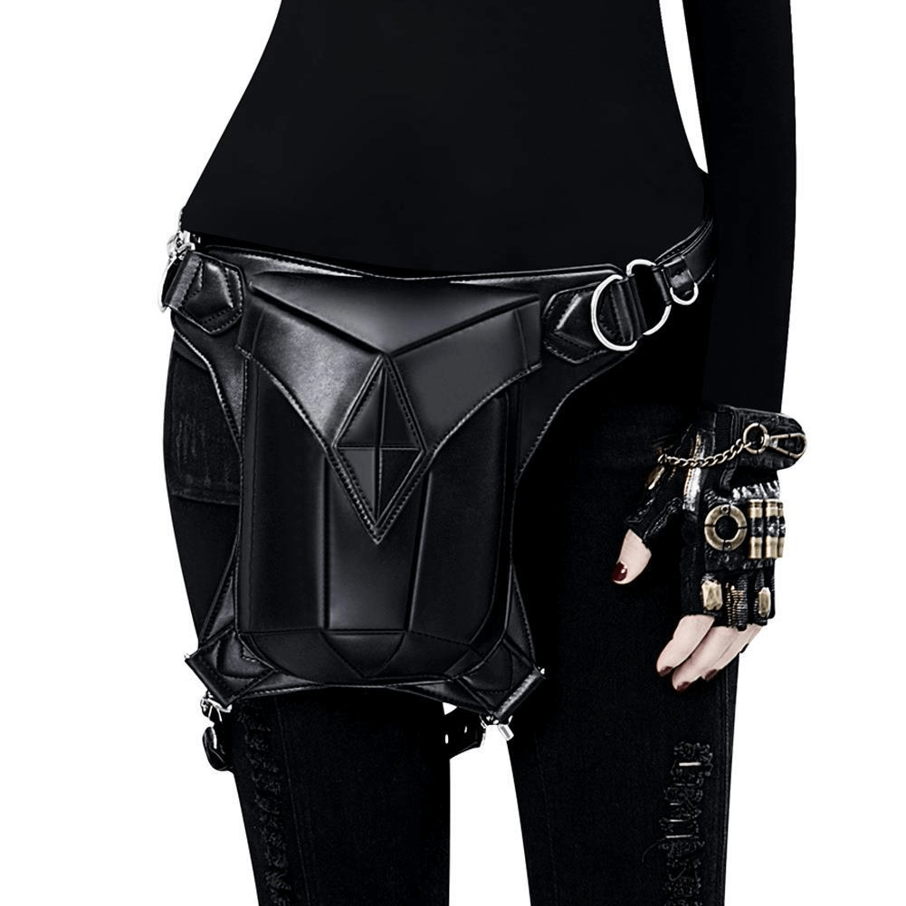 Alternative Fashion Gothic Steampunk Shoulder Bag / Vintage Leather Retro Rock Bag