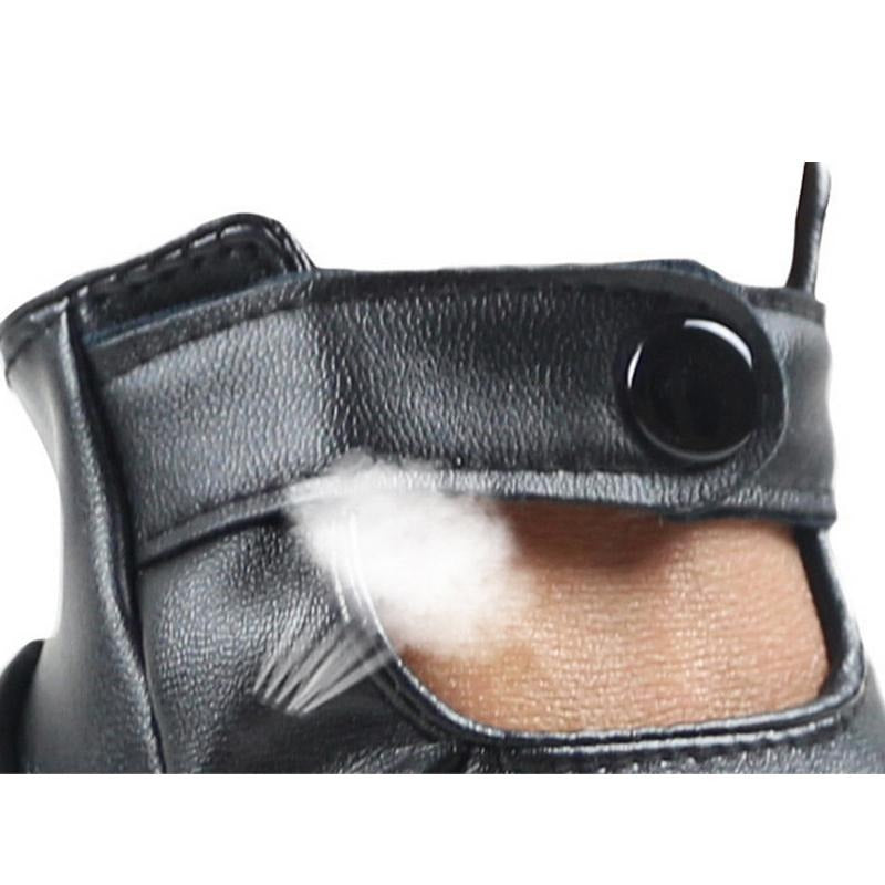 Alternative Fashion Half Finger Punk Women Gloves / PU Leather Fingerless Gloves Women Black white