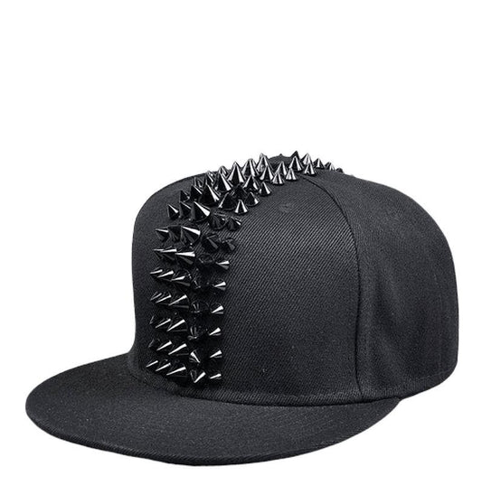 Spike Studs & Rivet Baseball Caps / Men & Women Punk Rock Flat Snapback / Alternative Fashion