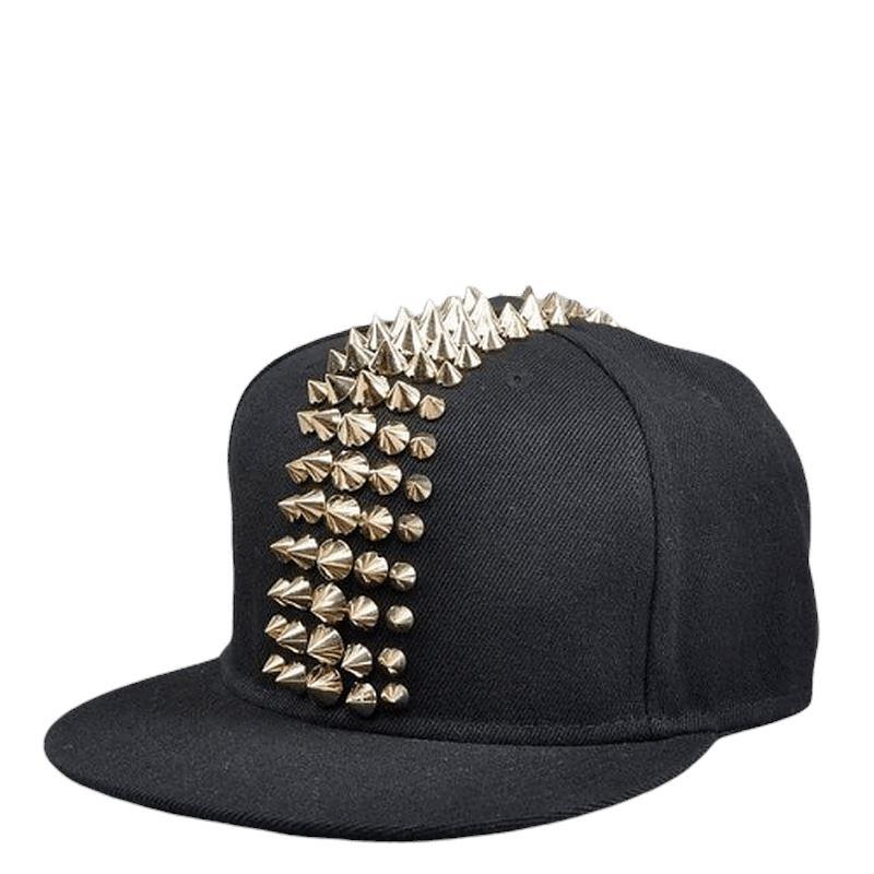 Spike Studs & Rivet Baseball Caps / Men & Women Punk Rock Flat Snapback / Alternative Fashion