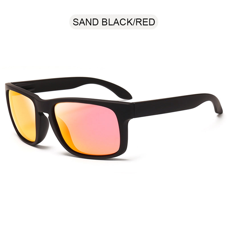 Alternative Fashion Square Polarized Plastic Sunglasses / Vintage Stylish Black Sport Shades