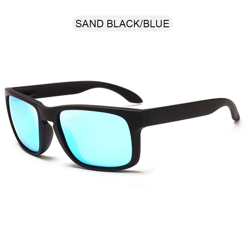 Alternative Fashion Square Polarized Plastic Sunglasses / Vintage Stylish Black Sport Shades