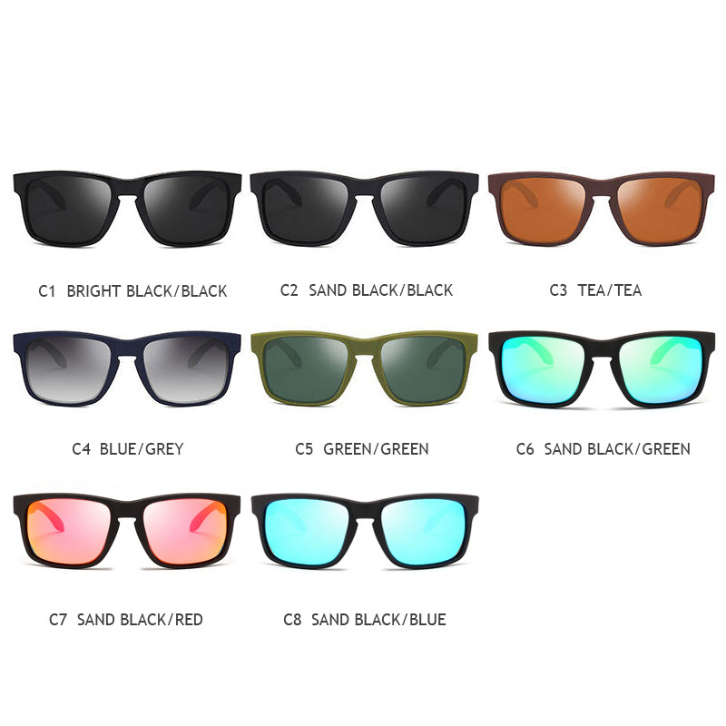Alternative Fashion Square Polarized Plastic Sunglasses / Vintage Stylish Black Sport Shades