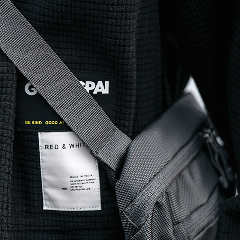 Alternative Style Waffle Plaid Shirts for Men / Loose Men's Clothing with Pockets