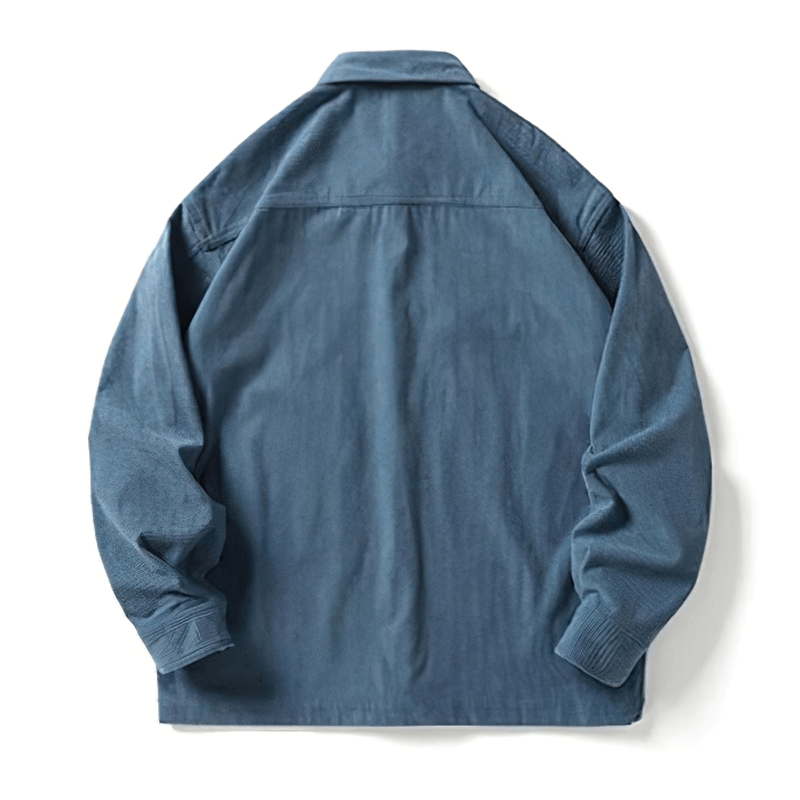 Alternative Style Waffle Plaid Shirts for Men / Loose Men's Clothing with Pockets