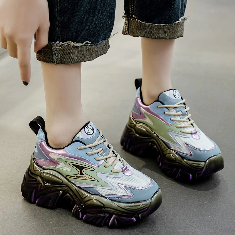 Alternative Style Women's Platforms / Multicolor Women's Shoes / Cool Sneakers For Girl