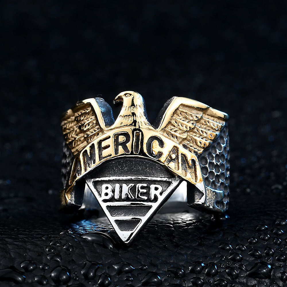 American Biker Eagle Ring / Stainless Steel Rock Fashion / Personality Signet Jewelry