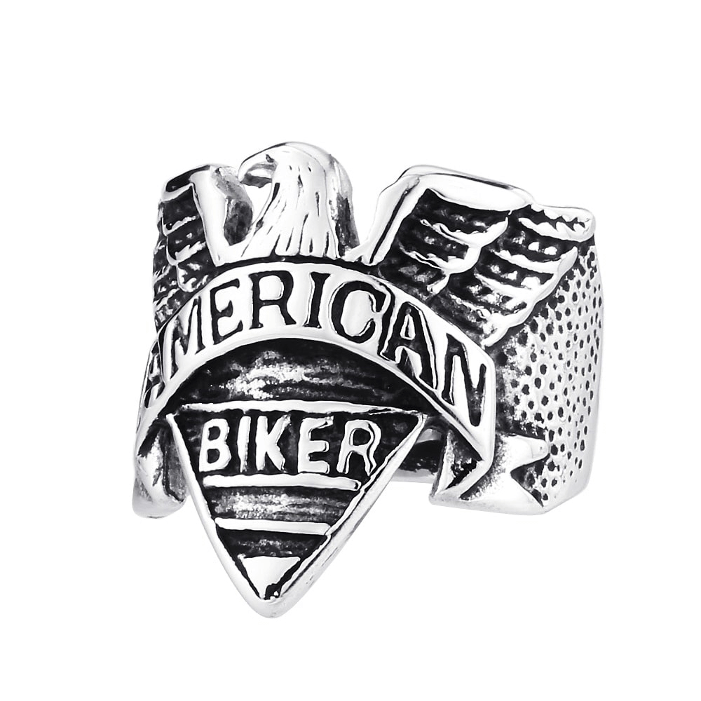 American Biker Eagle Ring / Stainless Steel Rock Fashion / Personality Signet Jewelry