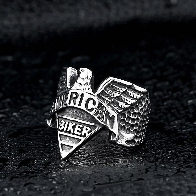 American Biker Eagle Ring / Stainless Steel Rock Fashion / Personality Signet Jewelry