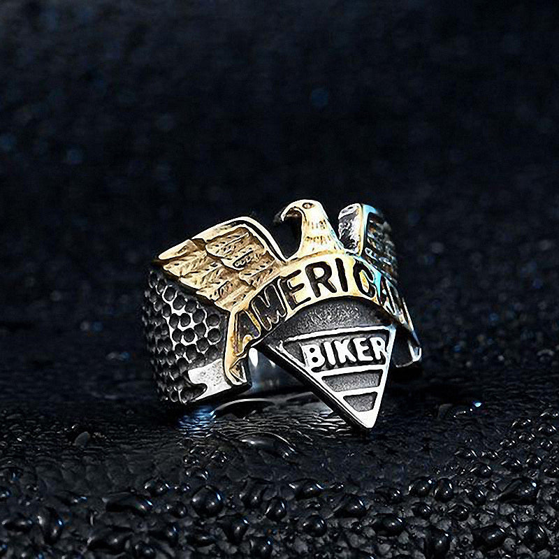 American Biker Eagle Ring / Stainless Steel Rock Fashion / Personality Signet Jewelry