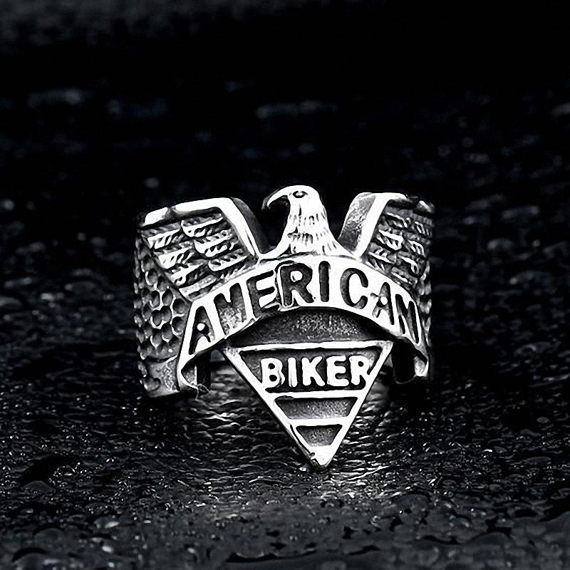 American Biker Eagle Ring / Stainless Steel Rock Fashion / Personality Signet Jewelry