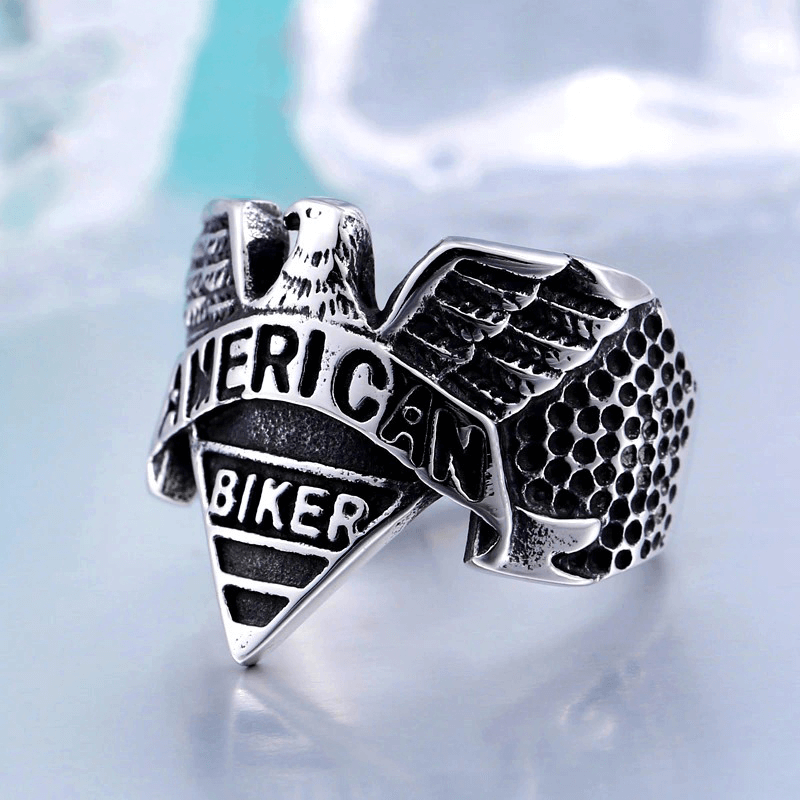 American Biker Eagle Ring / Stainless Steel Rock Fashion / Personality Signet Jewelry