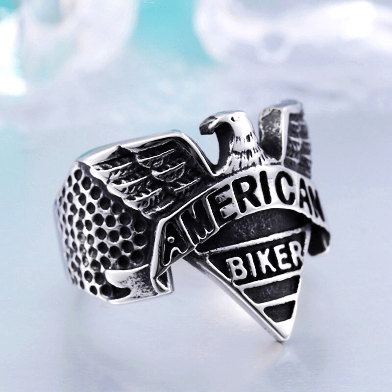 American Biker Eagle Ring / Stainless Steel Rock Fashion / Personality Signet Jewelry