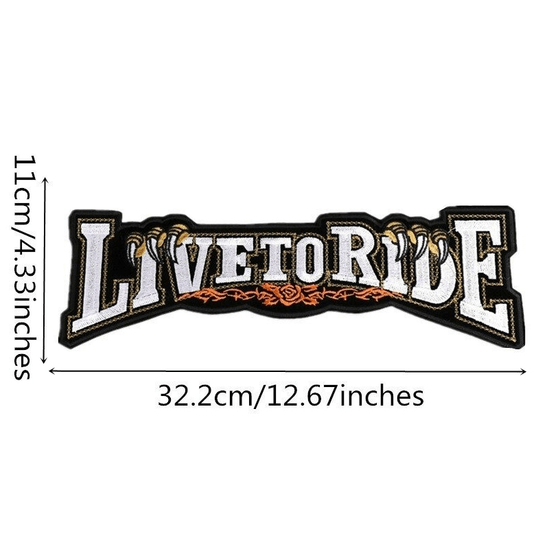 American Classic Tradition Iron-On Patch For Jackets / Large Embroidered Biker Patches For Clothes