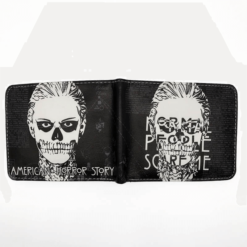 "American Horror Story" Printed Wallet / Unisex PU Leather Wallets in Black and White Colors