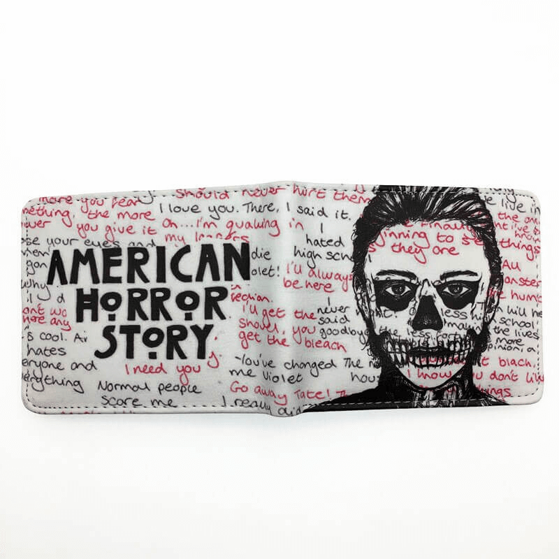 "American Horror Story" Printed Wallet / Unisex PU Leather Wallets in Black and White Colors