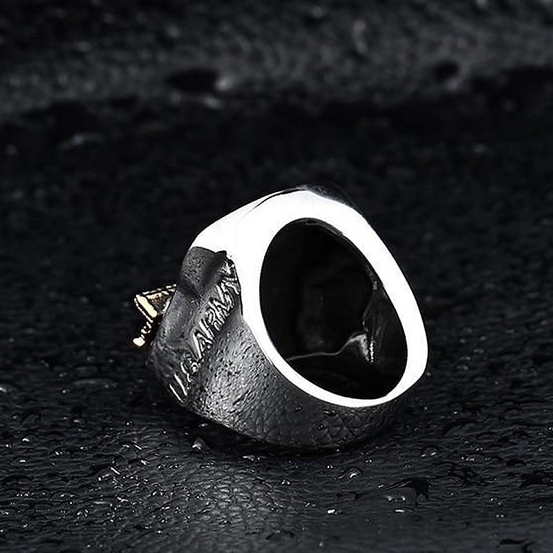 American the Airborne Screaming Eagle Stainless Steel Ring / Personality Rock Style Jewelry