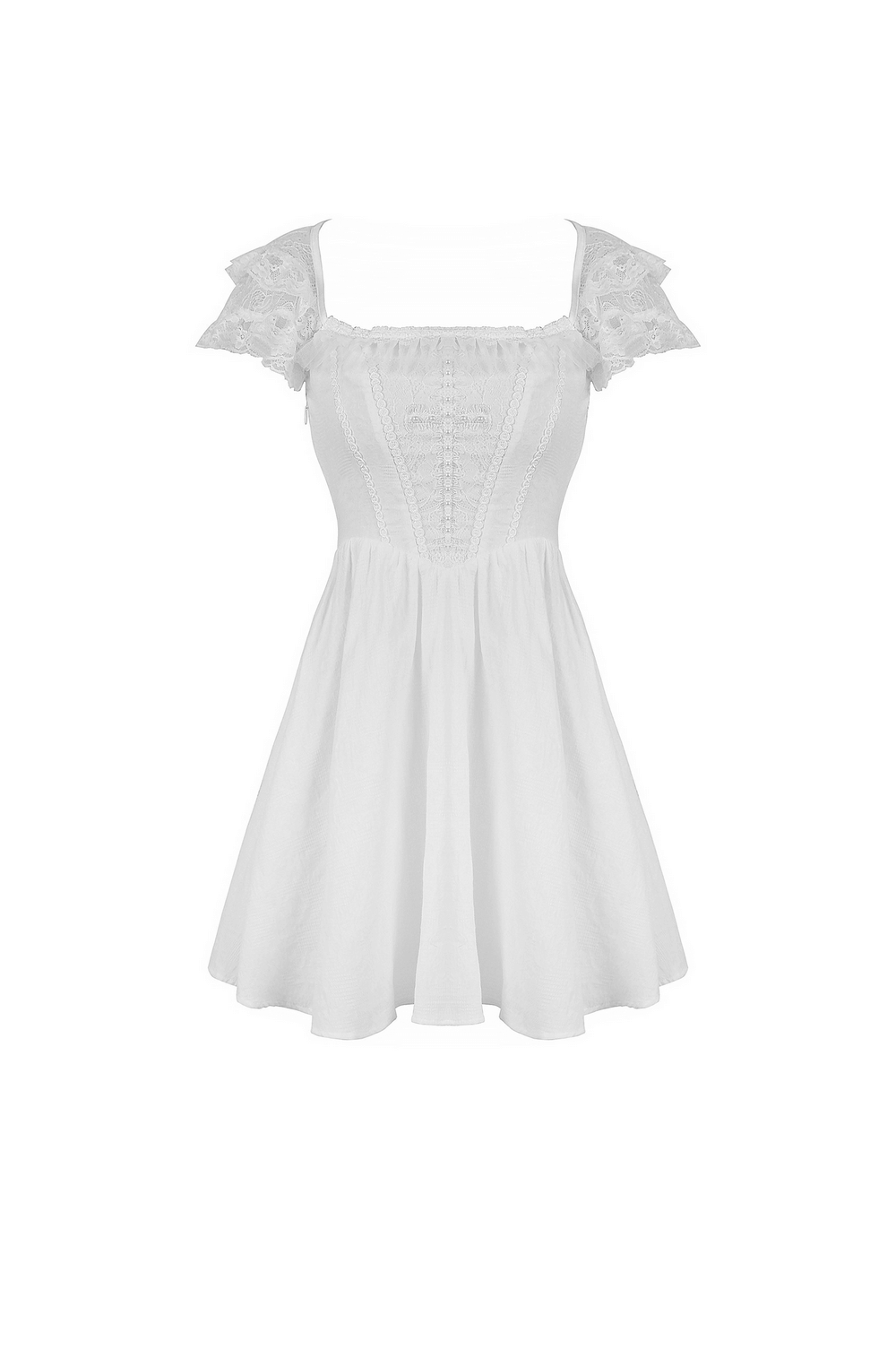 Angelic Women's Mini Dress with Lace and Beading