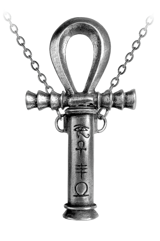 Ankh Pendant with Dagger and Egyptian Symbols